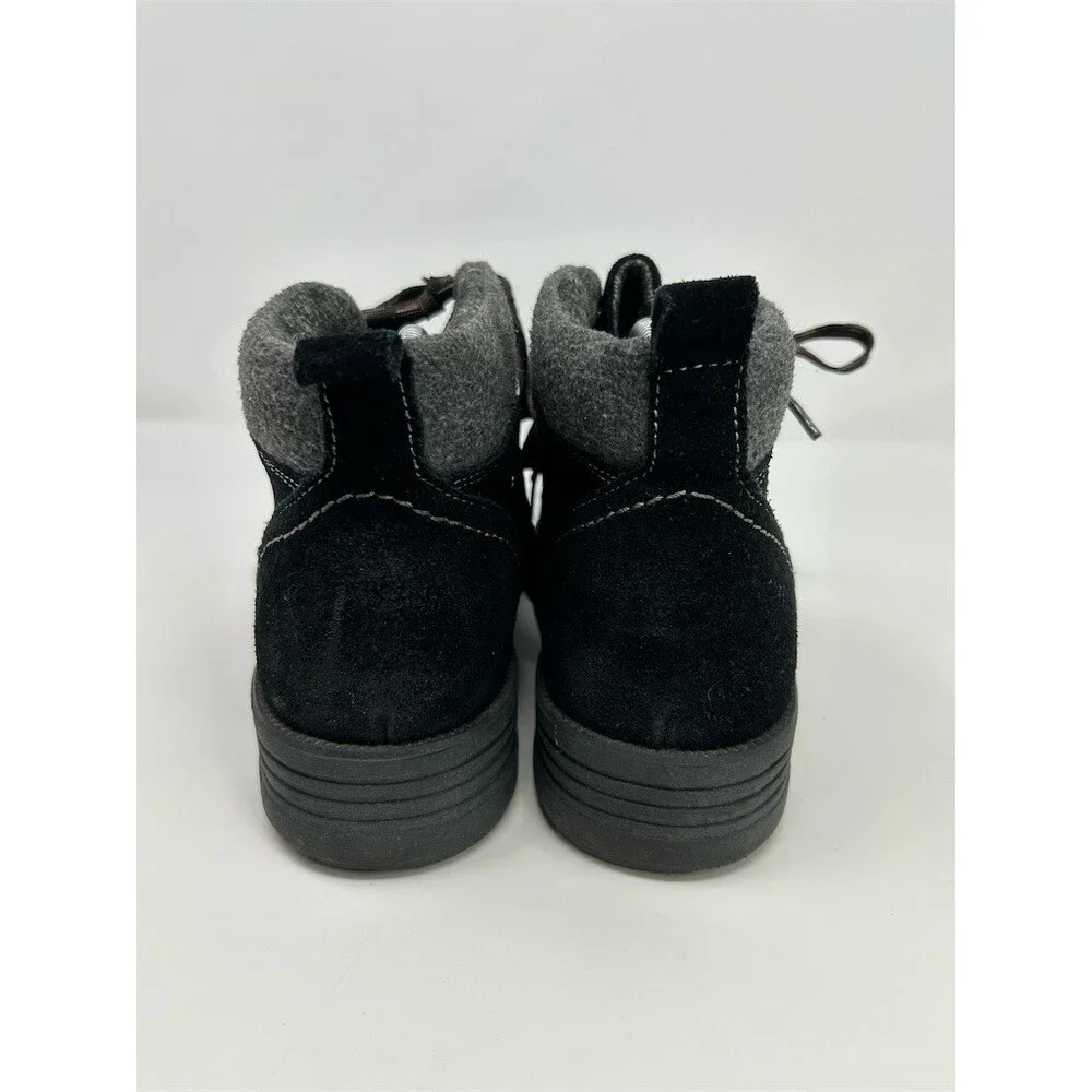 Earth Origins Womens Combat Hiker Ankle Boots Black Lace Up Lug Sole Size 11